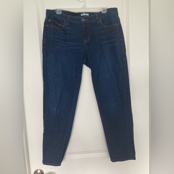 Eileen Fisher Dark Wash Denim Blue Jeans Women’s size 10 - Picture 1 of 8